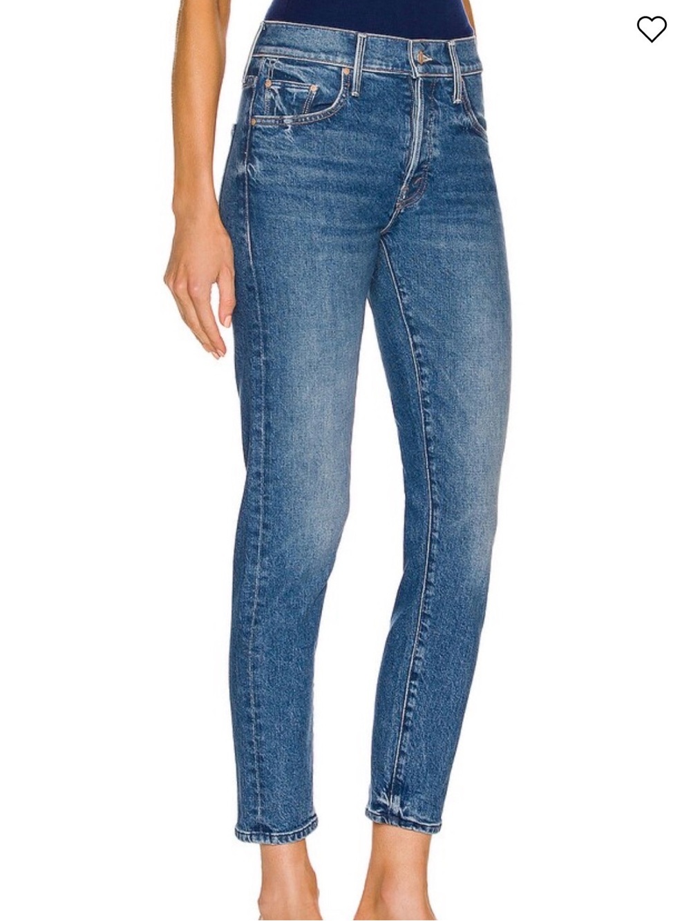 Mother The Stinger Flood Jeans Crate Digger Wash Size 26 MID Rise Crop Denim
